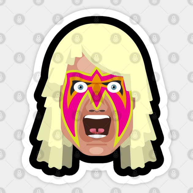 Ultimate Warrior Head Sticker by FITmedia